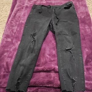 YMI Black Ripped Skinny Jeans